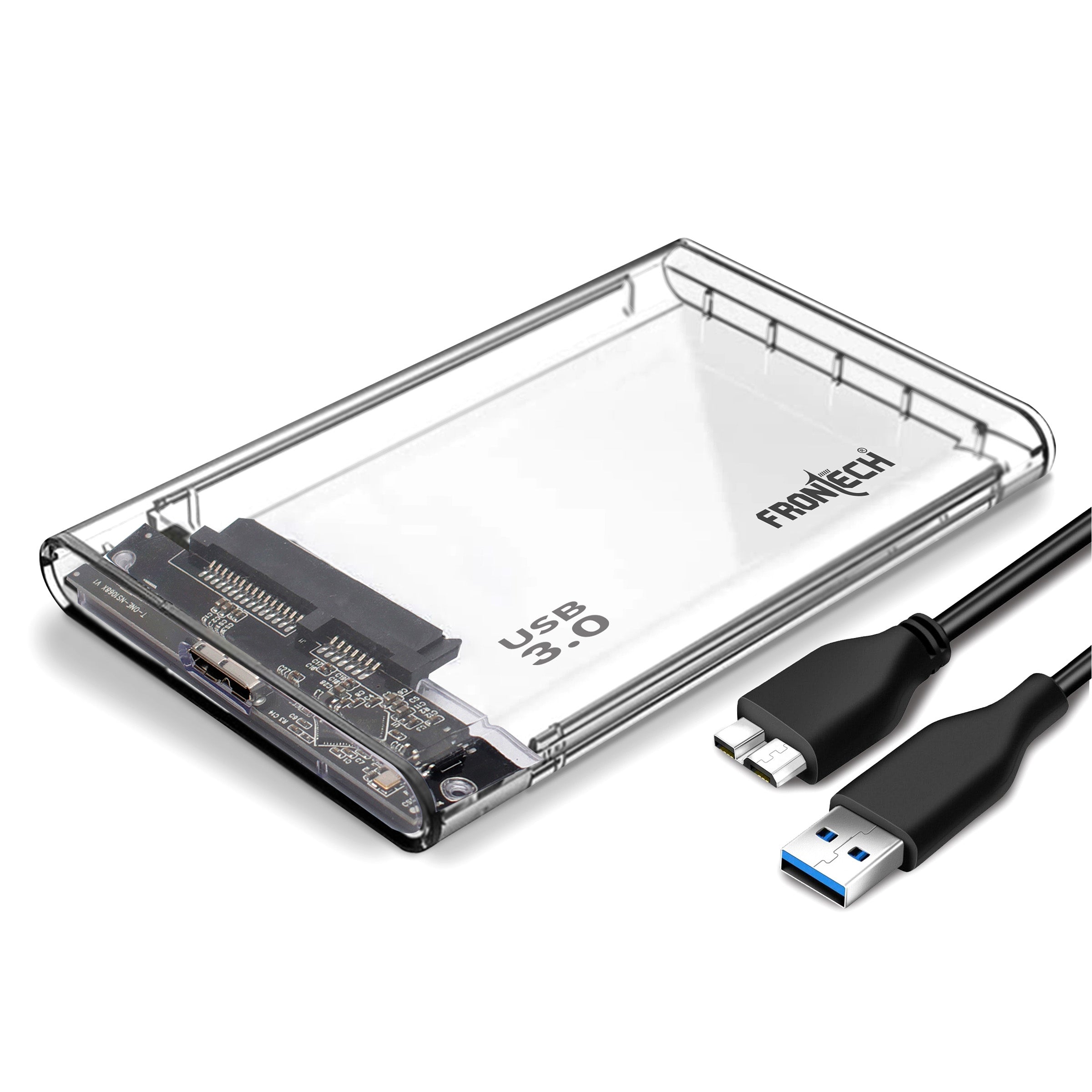 FRONTECH USB HDD External Hard Drive Enclosure Transparent