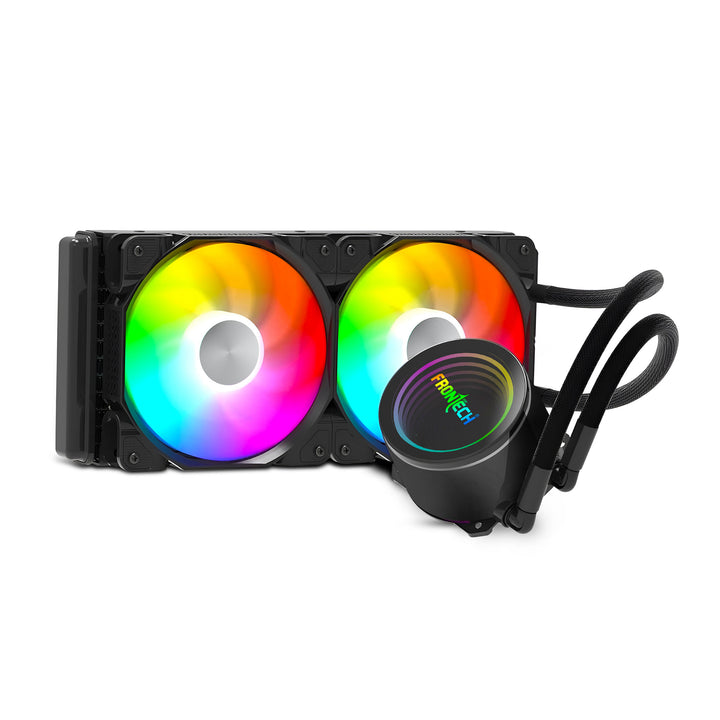 Frontech AIO CPU Cooler with Heatsink | 240mm Radiator | Dual 120mm AR ...