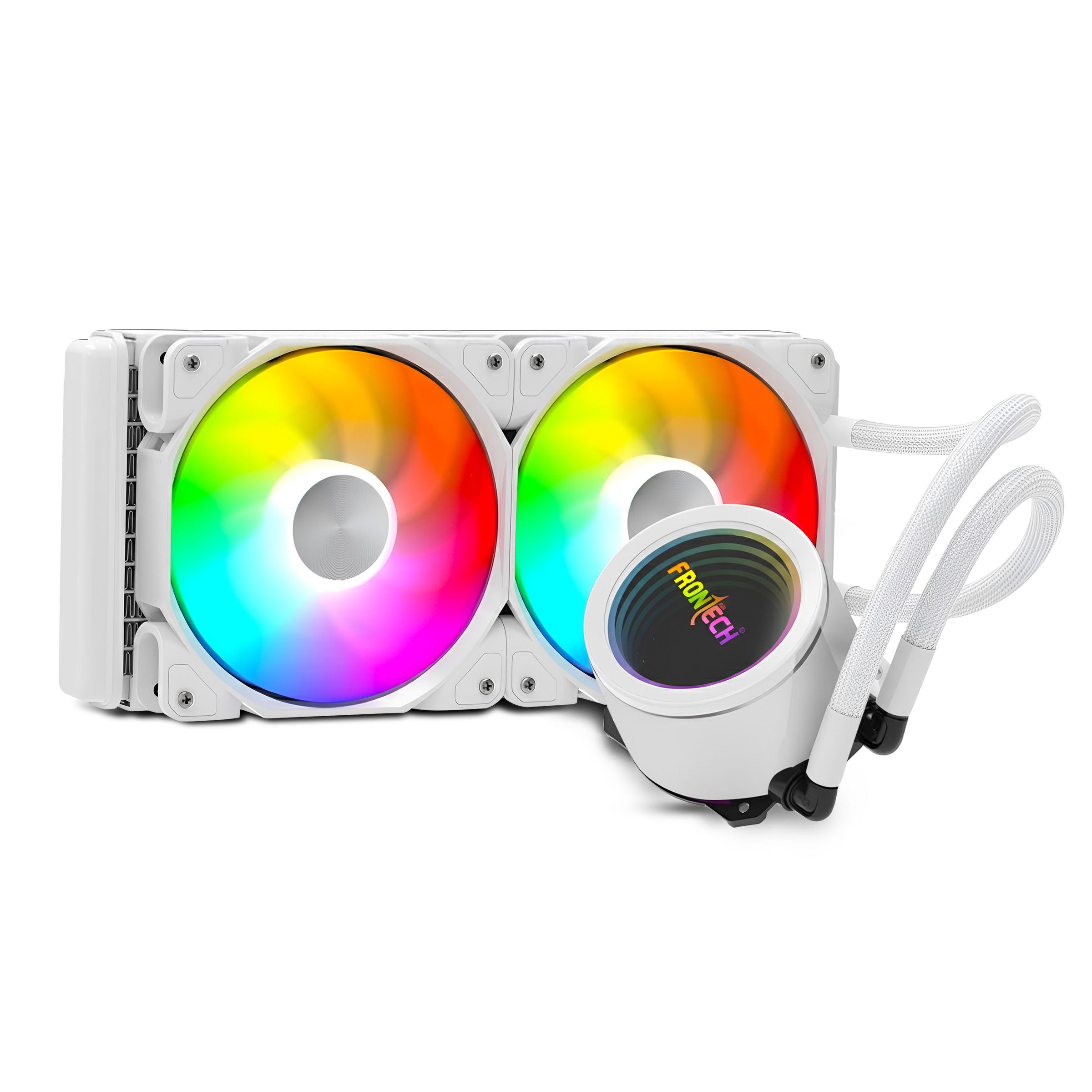 Frontech AIO CPU Cooler with Heatsink | 240mm ARGB Liquid Cooler | Dua ...