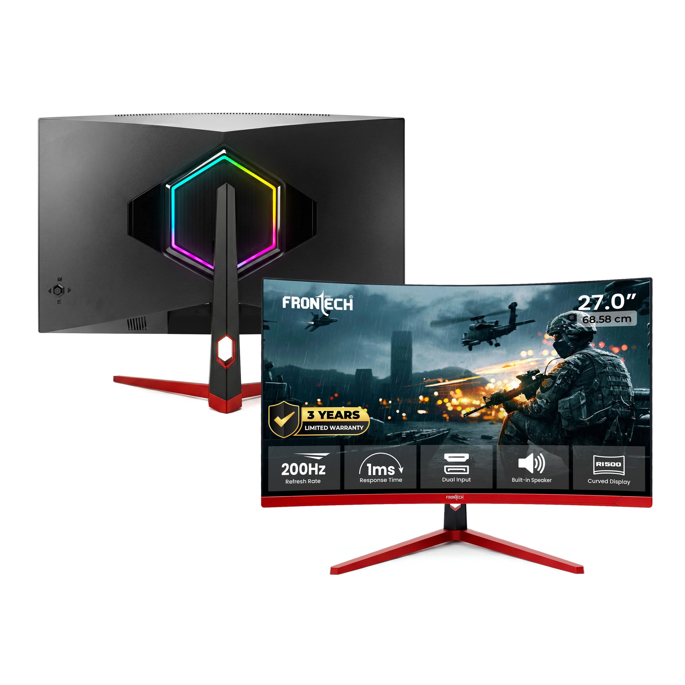 Frontech Curved Gaming Monitor – Immersive Gaming Display – Frontech Online