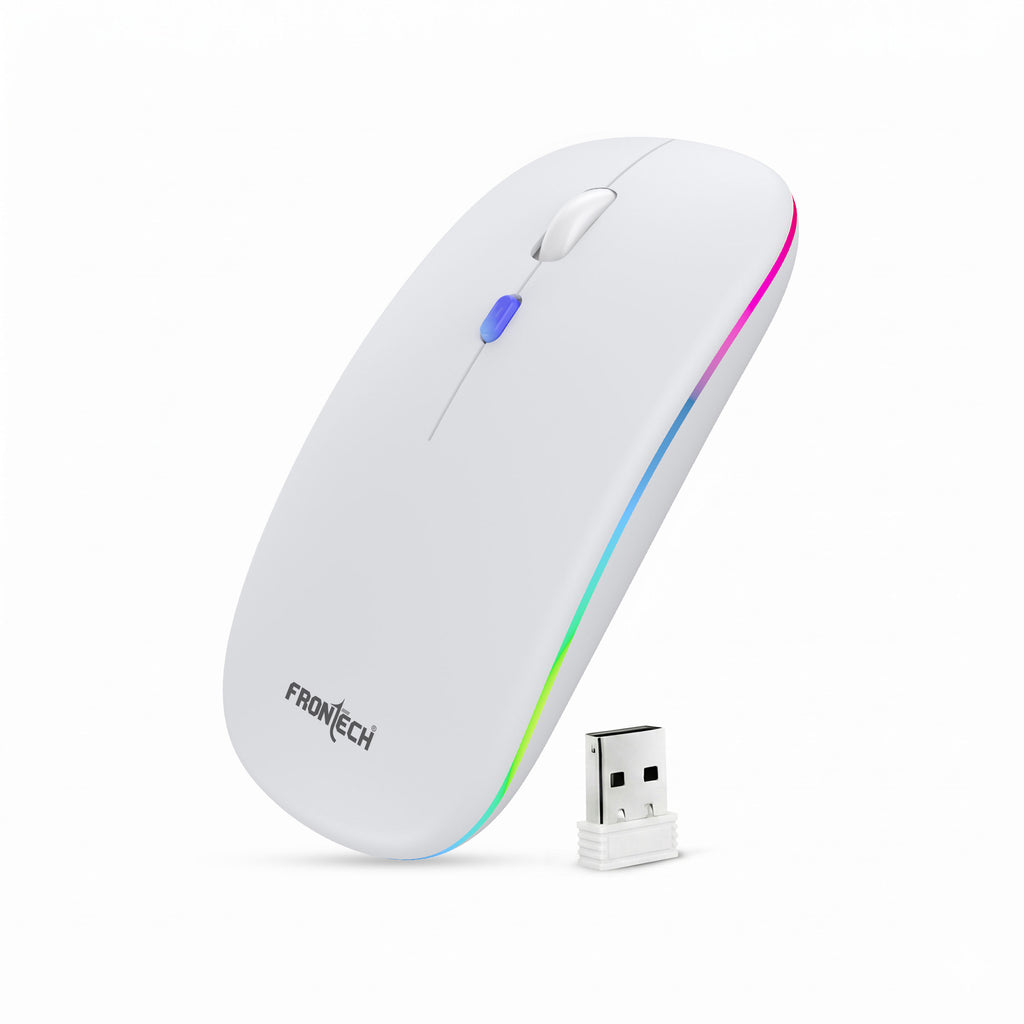 Frontech Dual Connectivity Wireless Mouse (MS-0057W) featuring RGB lighting