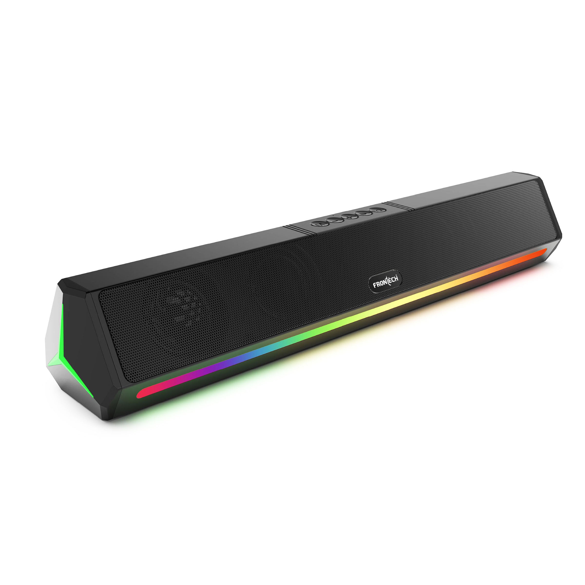 Frontech ECHOLITE-270 Mini Soundbar | 30W Powerful Stereo | RGB Lighting | BT v5.3 | TWS | 2000mAh Battery | 1-Year Warranty (SW-0270)