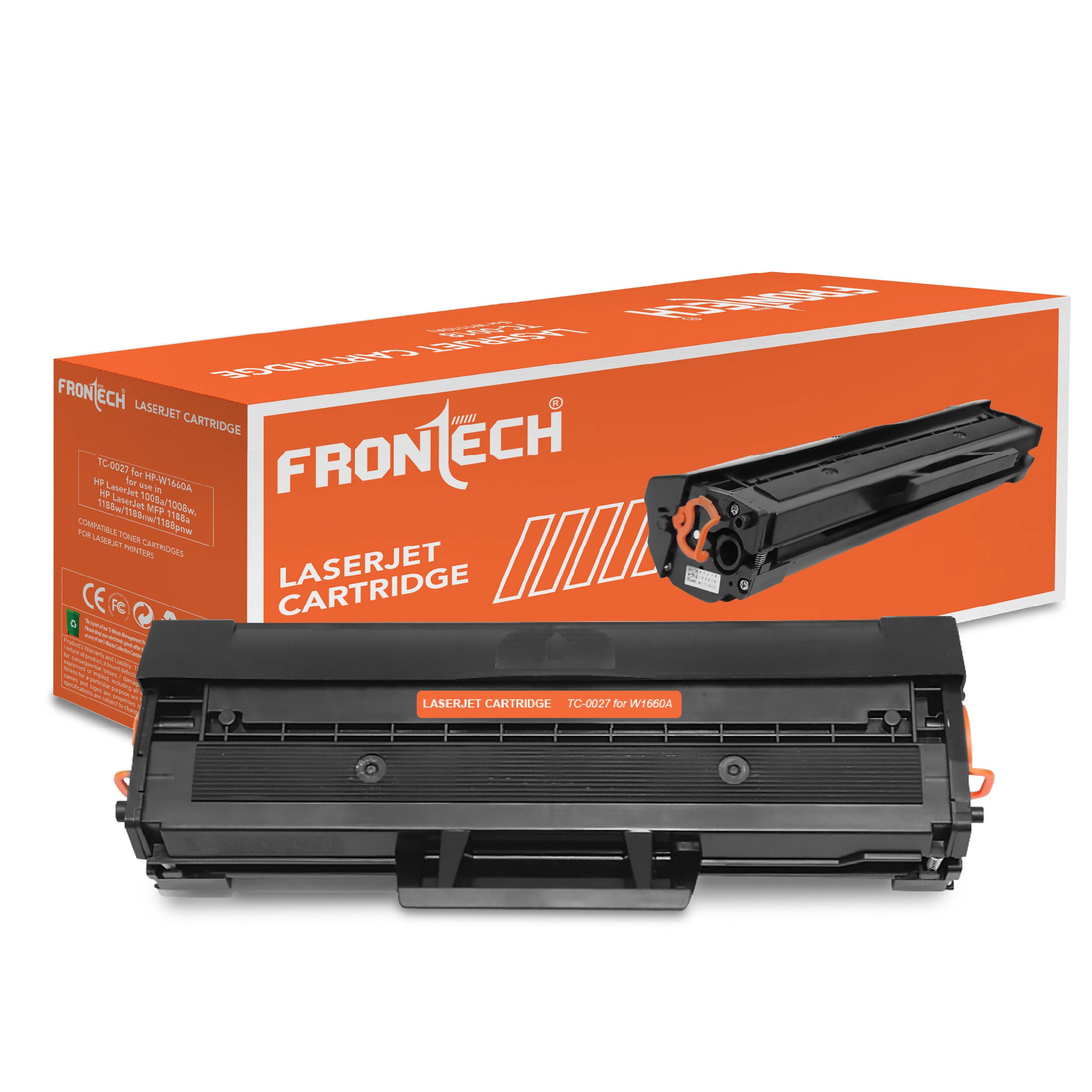 Frontech H-W1660A Laserjet Toner Cartridge | Compatible with HP Laserjet 1008A/1008W, HP MFP 1188A/1188W/1188NW/1188PNW (TC-0027)