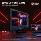FRONTECH 27 Inch FHD Gaming Monitor, 1920 x 1080 IPS Panel, 120Hz Refresh Rate, 1ms Response Time, 99% sRGB, HDMI, USB Type-C 65W Charging, Built-in Speakers, FreeSync, 3 Years Warranty (MON-0052PD)