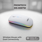 Frontech MS-0057W white wireless mouse