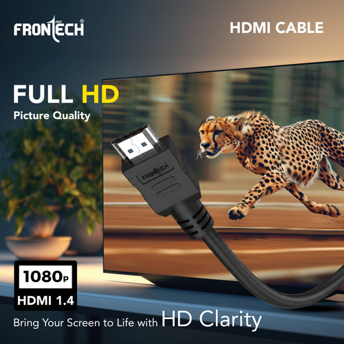 Frontech 1.5M 4K Ultra HD High-Speed HDMI Cable | CCS Core, Dynamic Sound, Gold-Plated Connectors | TV, Monitor, Laptop, PS5/Xbox Compatible | NC-0018