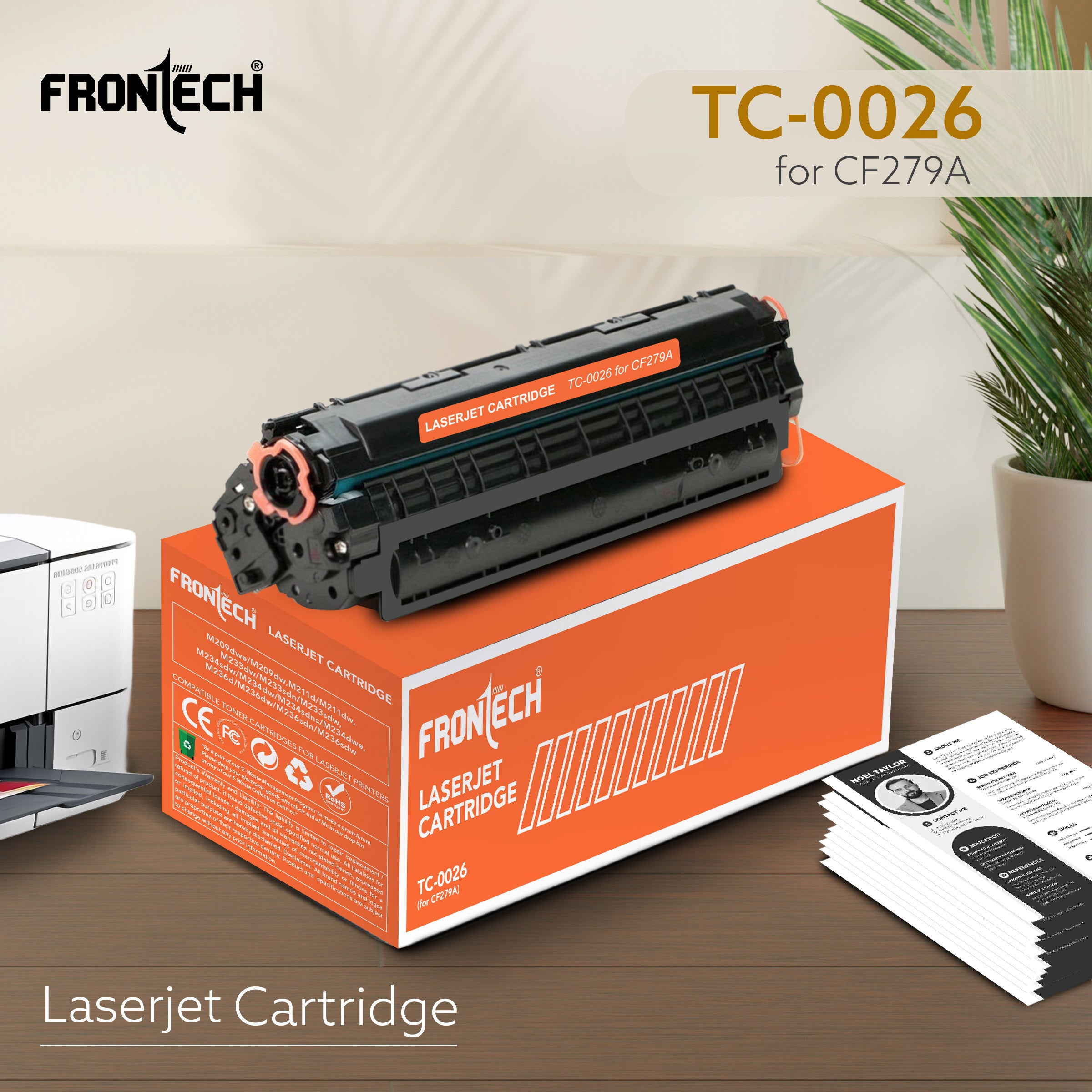Frontech CF279A Toner Cartridge | Compatible with HP LaserJet Pro M12 & MFP M26 Series (TC-0026)
