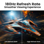 Frontech 27-Inch QHD 2K Gaming Monitor (2560×1440) | 180Hz Refresh Rate | IPS Panel | HDMI & DP Dual Input | RGB Backlight | Eye Care | Wall Mount | 3-Year Warranty (MON-0085P)