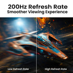 Frontech Gaming Series MON-0087P, 24.5 Inch IPS Full HD Gaming Monitor, 200Hz, 1ms Response Time, 99% sRGB, 1000:1 Contrast, HDMI & DisplayPort Dual Input, VESA Wall Mountable, 3 Years Warranty – Black