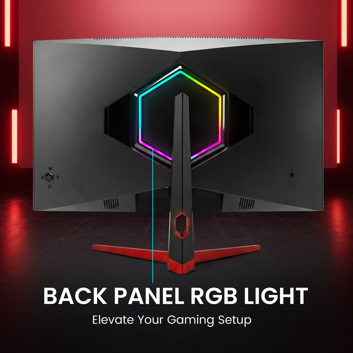 Frontech 27 inch Curved Gaming Monitor | 200Hz | 1920x1080 | RGB | Wall Mountable | HDMI & DP | 1ms Response Time | Built-in Speakers | 3 Years Warranty