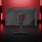 Gaming Monitor featuring a distinctive red circular accent on the back