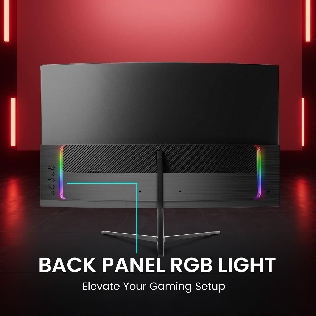 Frontech 27 inch Curved Gaming Monitor | 120Hz | 1920x1080 | RGB | Wall Mountable | HDMI & VGA | 1ms Response Time | Built-in Speakers | 3 Years Warranty