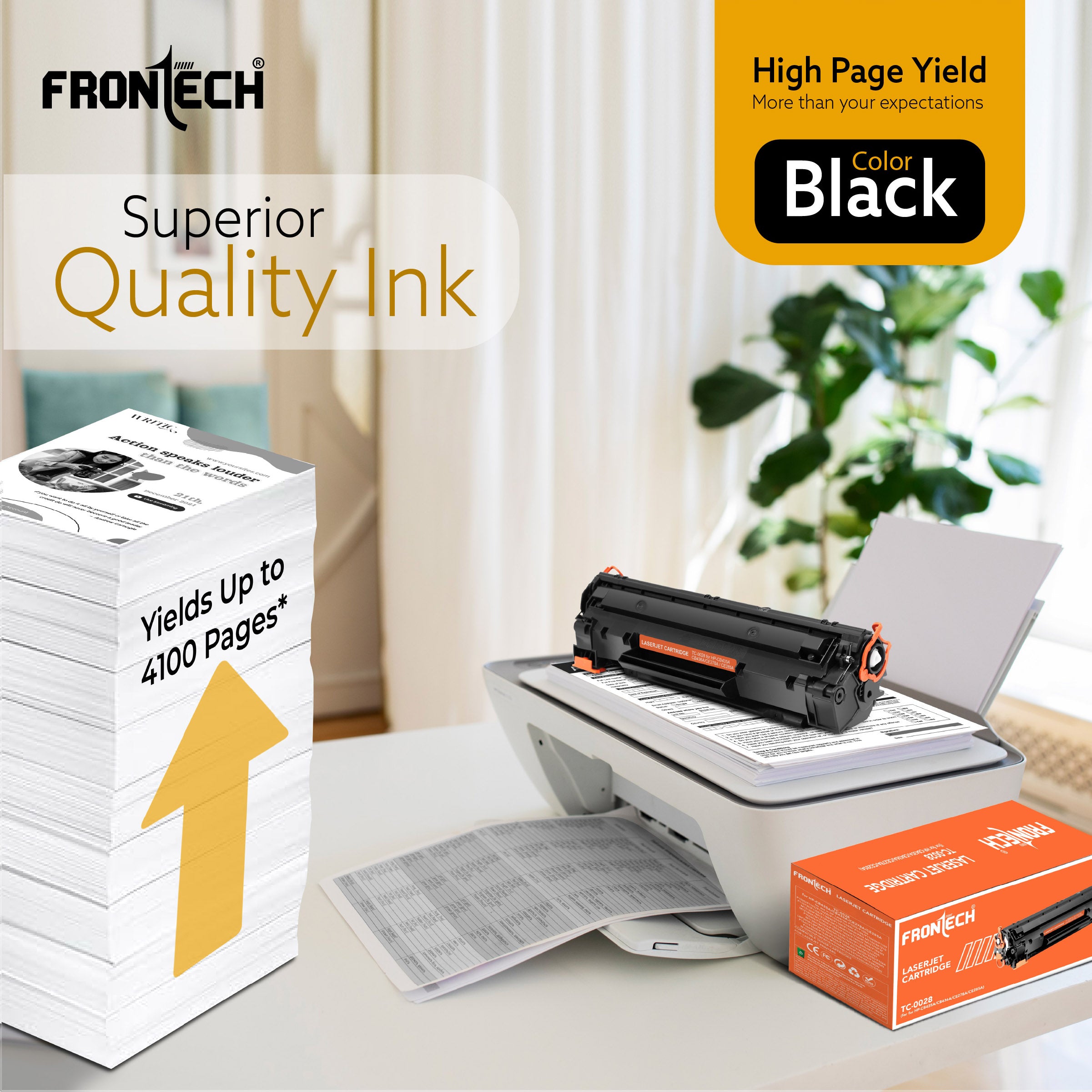 Frontech CB435A/CB436A/CE278A/CE285A Toner Cartridge | Compatible with HP P1106-P1606 Series (TC-0028)