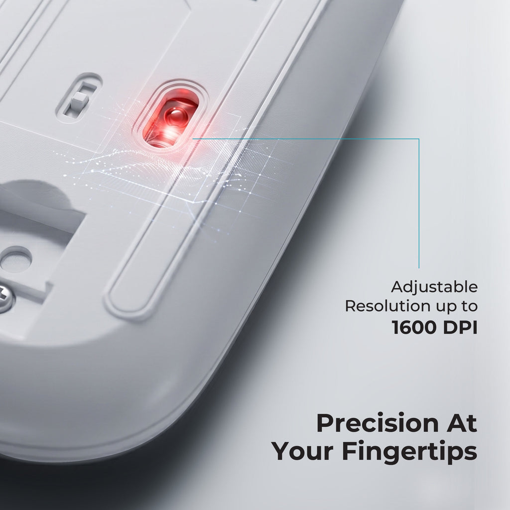 Frontech white wireless mouse