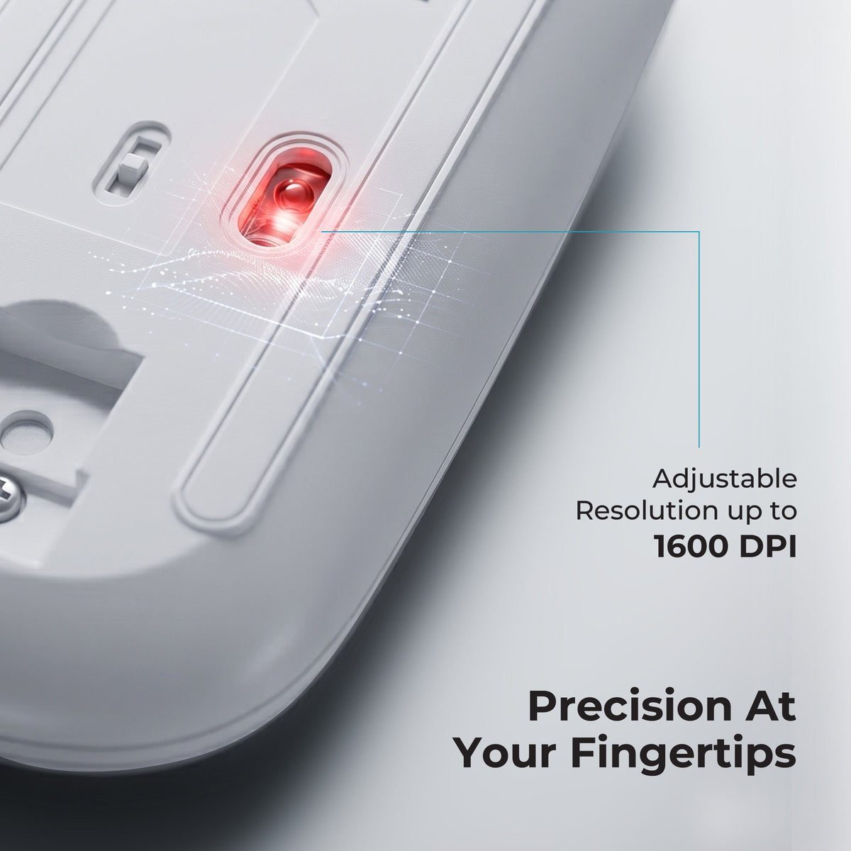 Frontech white wireless mouse