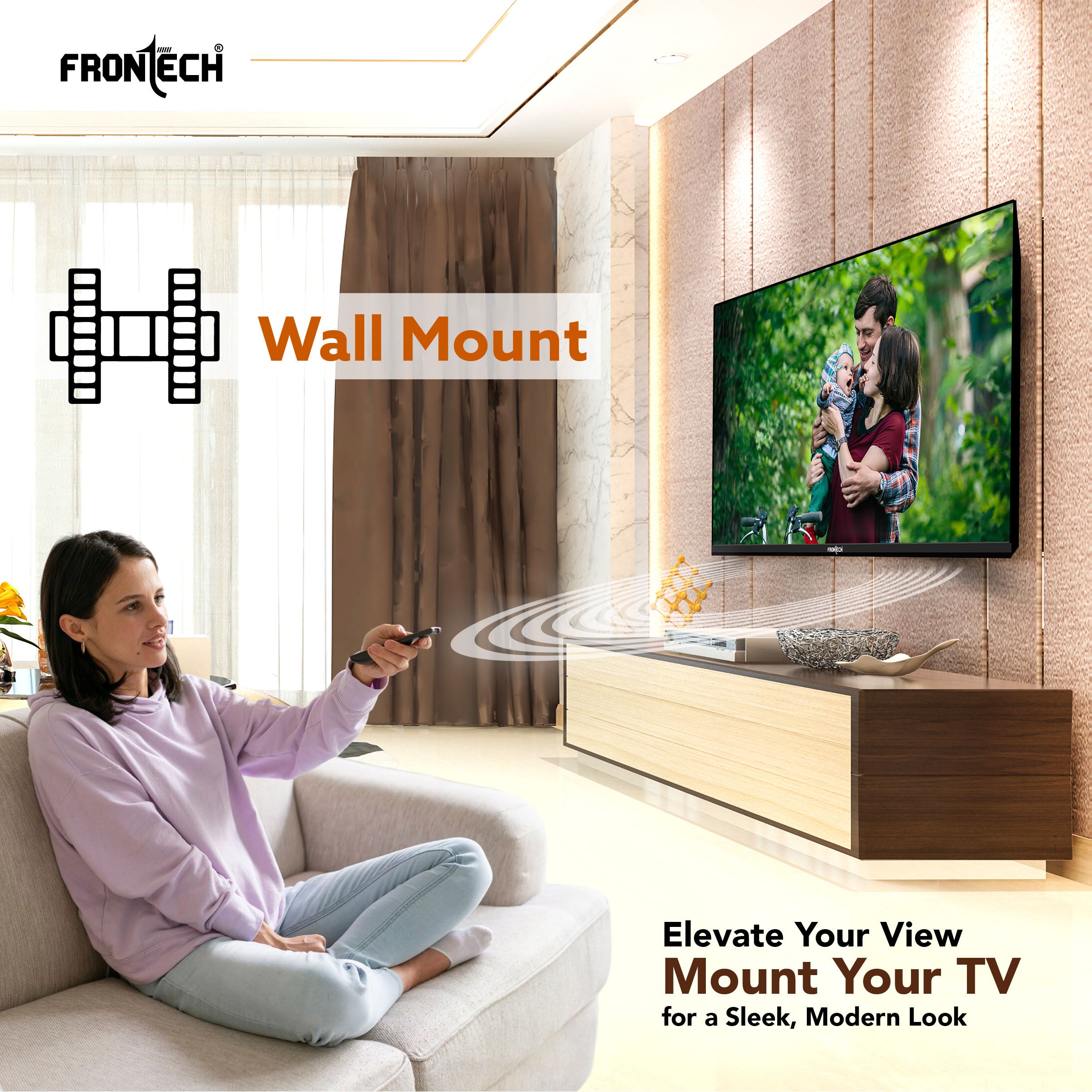 Frontech 43-inch Smart TV: Full HD, Dynamic Sound, Cloud OS, and OTT Apps – (No Installation)