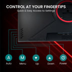 Control buttons of an AOC gaming monitor
