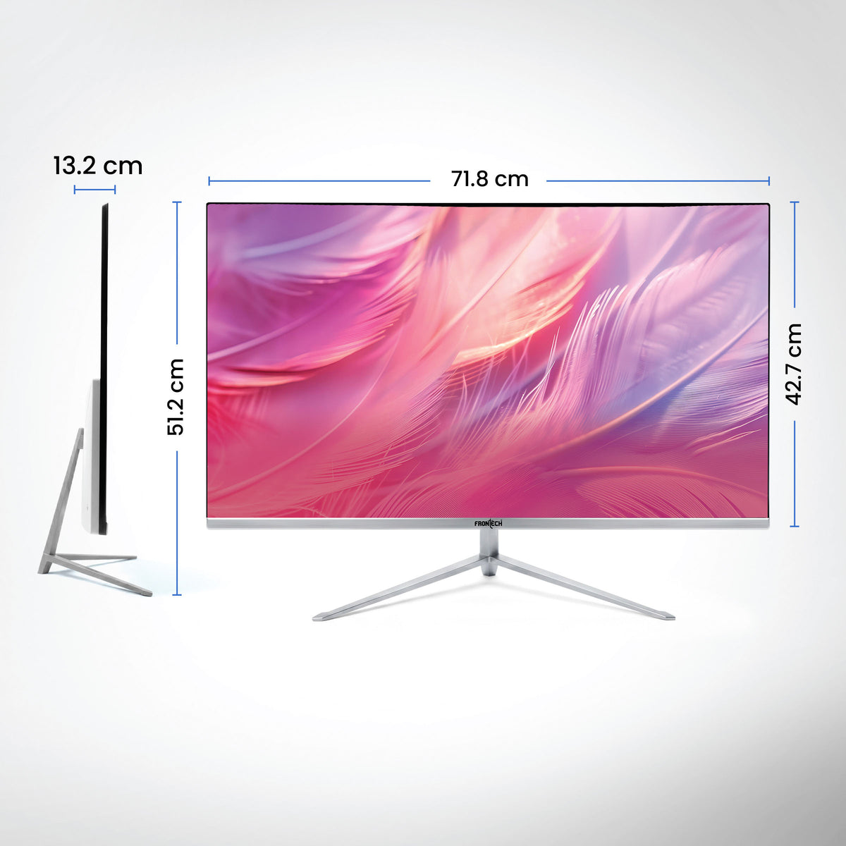 Frontech 32 inch LED Monitor|75Hz|1920 x 1080|Wall Mountable |Frameless |HDMI & VGA|5ms Response Time |Built-in Speaker |Ultima Series| 3 Years Warranty