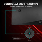 Frontech 27-Inch QHD 2K Gaming Monitor (2560×1440) | 180Hz Refresh Rate | IPS Panel | HDMI & DP Dual Input | RGB Backlight | Eye Care | Wall Mount | 3-Year Warranty (MON-0085P)