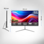 Frontech 22 inch LED Monitor | 100Hz | 1920x1080 | Wall Mountable | HDMI & VGA | 5ms Response Time |Ultima Series | 3 Years Warranty