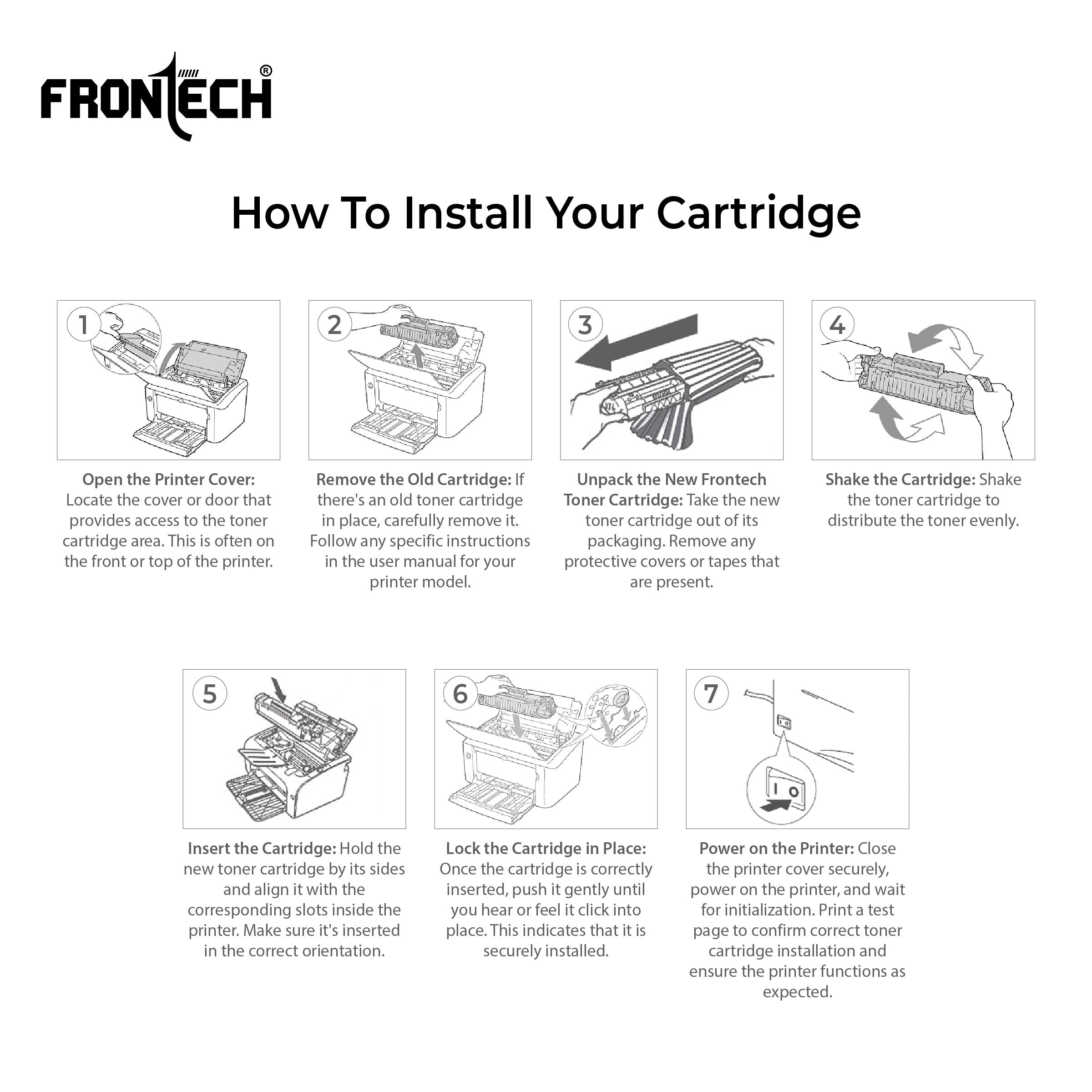 Frontech H-W1660A Laserjet Toner Cartridge | Compatible with HP Laserjet 1008A/1008W, HP MFP 1188A/1188W/1188NW/1188PNW (TC-0027)