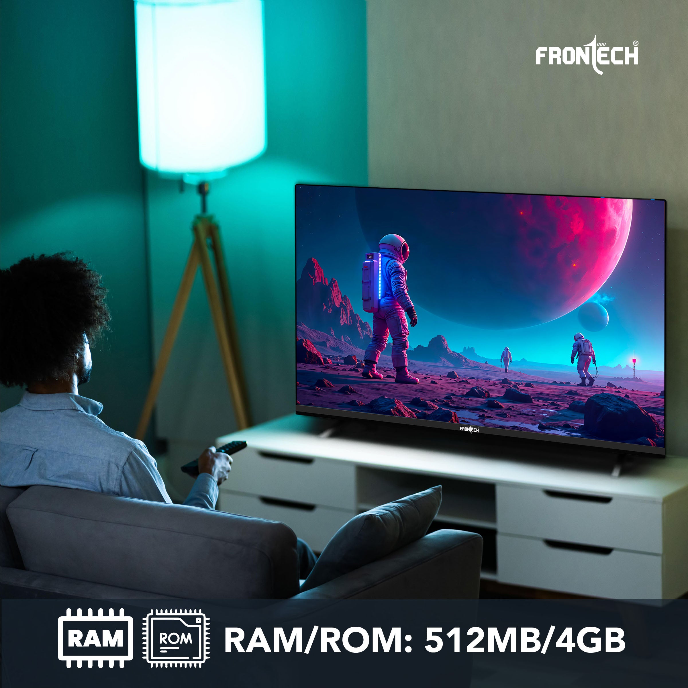 Frontech 43-inch Smart TV: Full HD, Dynamic Sound, Cloud OS, and OTT Apps – (No Installation)
