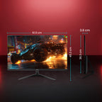 FRONTECH 27 Inch FHD Gaming Monitor, 1920 x 1080 IPS Panel, 120Hz Refresh Rate, 1ms Response Time, 99% sRGB, HDMI, USB Type-C 65W Charging, Built-in Speakers, FreeSync, 3 Years Warranty (MON-0052PD)