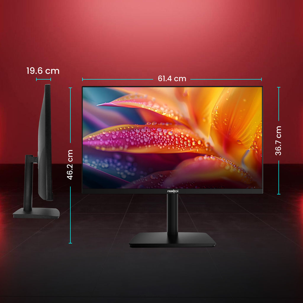 FRONTECH 27-inch QHD 2K Gaming Monitor featuring a slim bezel design