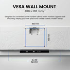 Frontech 27 inch LED Monitor | 120Hz | 1920x1080 | Wall Mountable | HDMI & VGA | 5ms Response Time | Built-in Speakers | Ultima Series | 3 Years Warranty