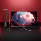 Frontech Gaming Series MON-0087P, 24.5 Inch IPS Full HD Gaming Monitor, 200Hz, 1ms Response Time, 99% sRGB, 1000:1 Contrast, HDMI & DisplayPort Dual Input, VESA Wall Mountable, 3 Years Warranty – Black