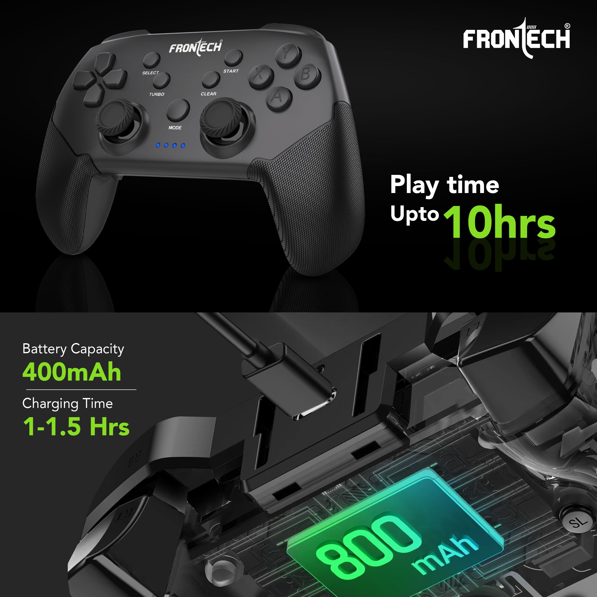 Buy Wireless Gaming Pad with Dual Vibration for PC PS3 Android TV