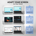 Frontech 15.6 inch Portable LED Monitor |60Hz| 1920x1080|10000mAh Rechargeable Battery| Mini HDMI| Built-in Speaker |IPS Panel | 1 Year Warranty