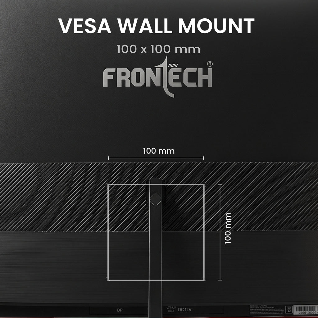 FRONTECH 27 Inch Curved Gaming Monitor, Full HD 1080p, 180Hz Refresh Rate, 1ms Response Time, 99% sRGB, RGB Lighting, Built-in Speakers, HDMI & DisplayPort, FreeSync, 3 Years Warranty (MON-0053G)
