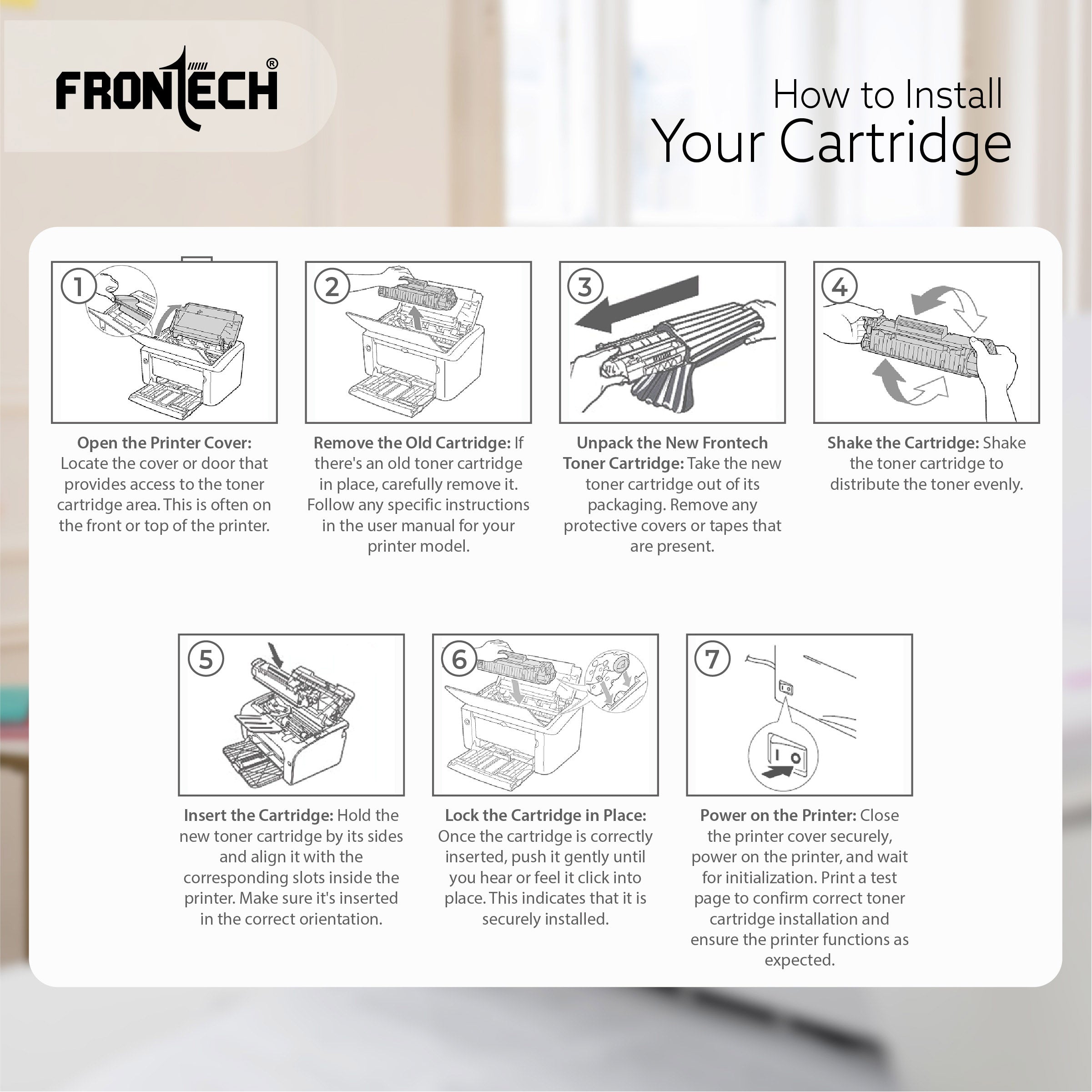 Frontech CB435A/CB436A/CE278A/CE285A Toner Cartridge | Compatible with HP P1106-P1606 Series (TC-0028)