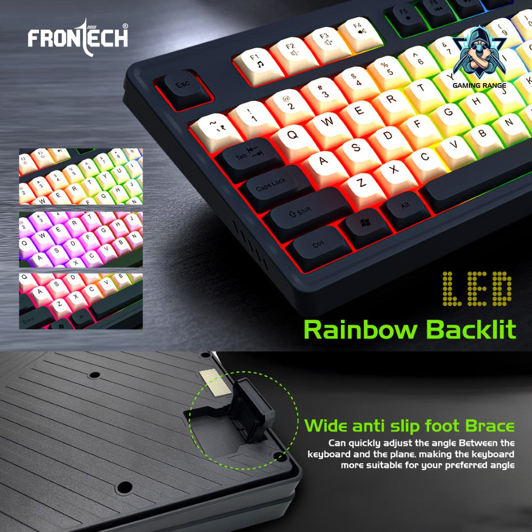 Aero Blade Wired Gaming Set: Rainbow LED, 94 Keys, 7200 DPI (KB-0044)