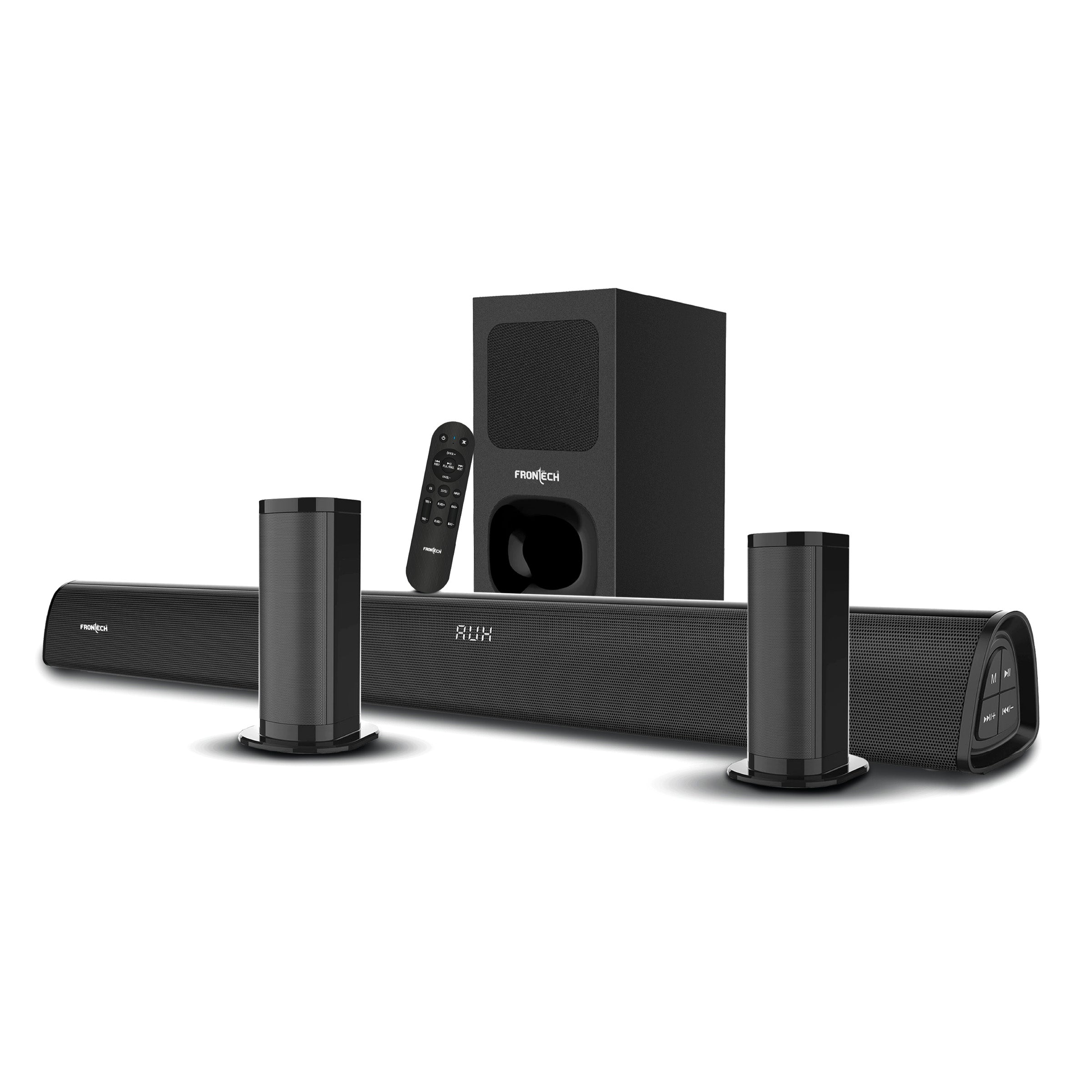FRONTECH EchoMax-266 290W 5.1 Channel Sound Bar with Subwoofer | Home Theatre System for TV | Bluetooth, HDMI, AUX, USB | Wall Mountable | Deep Bass | Ideal for Movies, Music, Gaming (SW-0266)