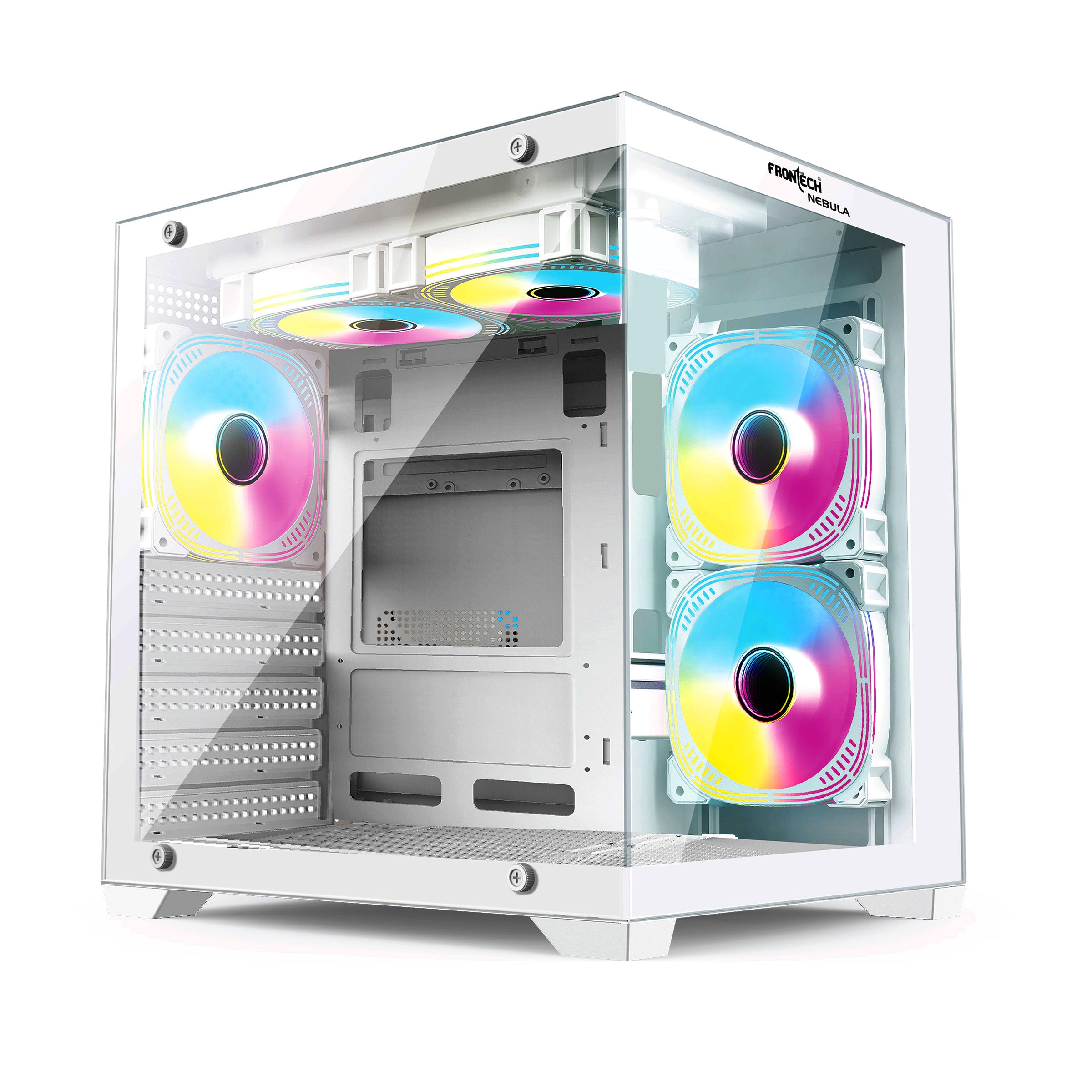 Nebula Gaming ATX Cabinet | Tempered Glass, 5 X RGB Fans, USB 1.1 & USB 3.0 Ports (FT-4290)