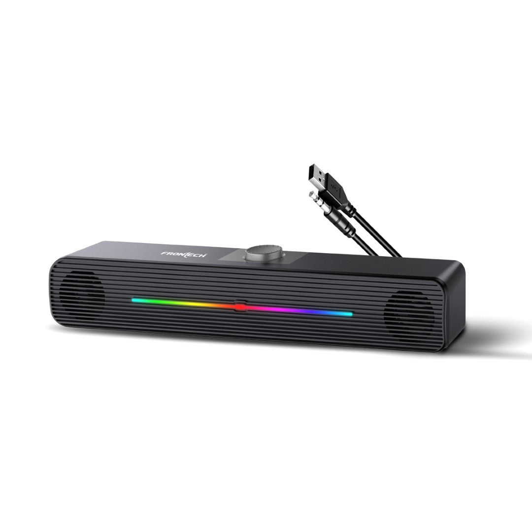 1.0 USB Speakers with RGB Lights | 10W Power | AUX/USB (SPK-0009)