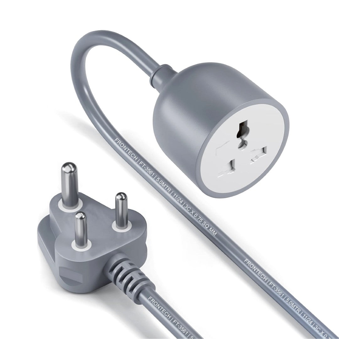 Extension Power Cord | 5M Heavy-Duty, 2500W | Single Socket, Indoor/Outdoor (FT-3561)