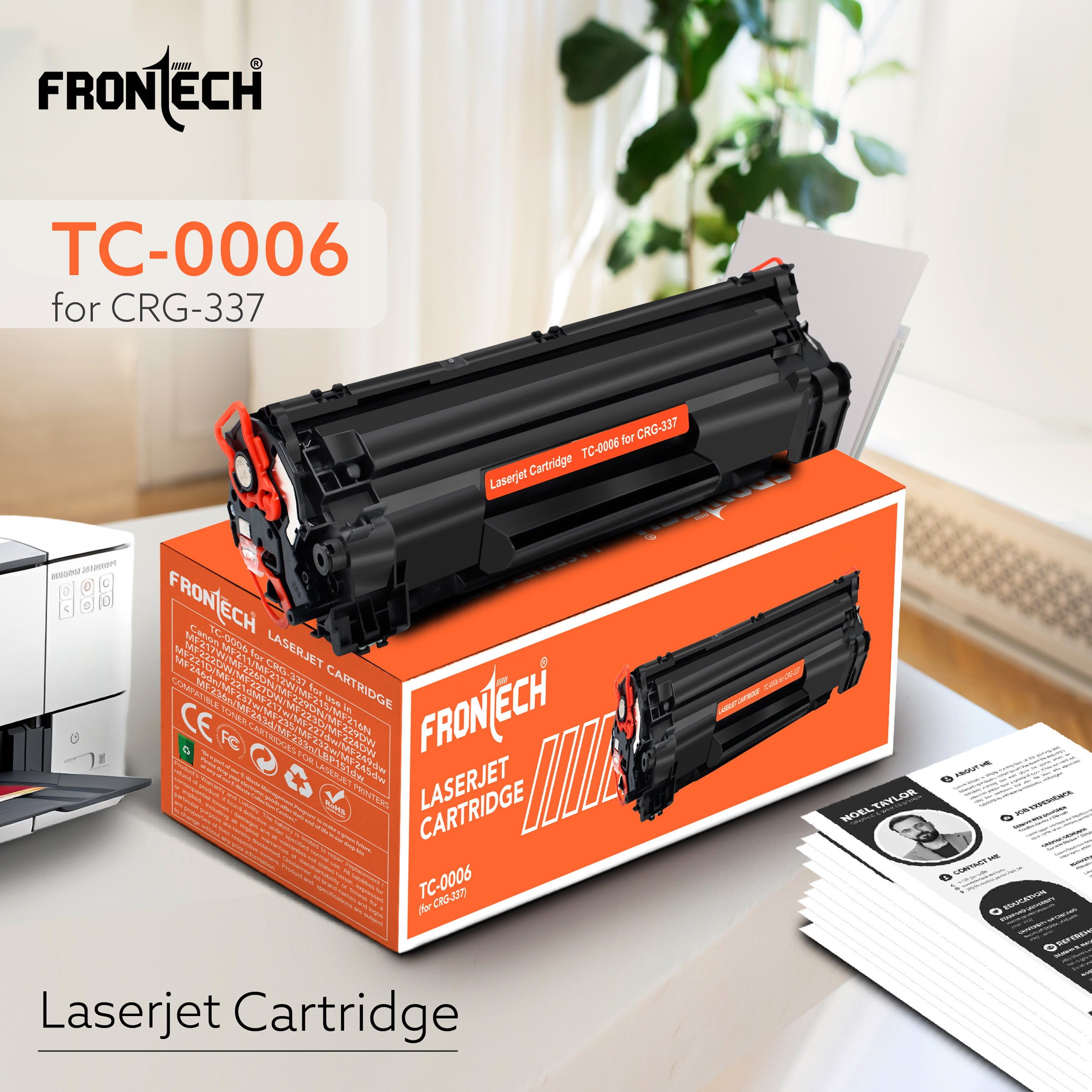 Frontech CRG-337 Toner Cartridge | Compatible with Canon MF232w-LBP223d Series (TC-0006)