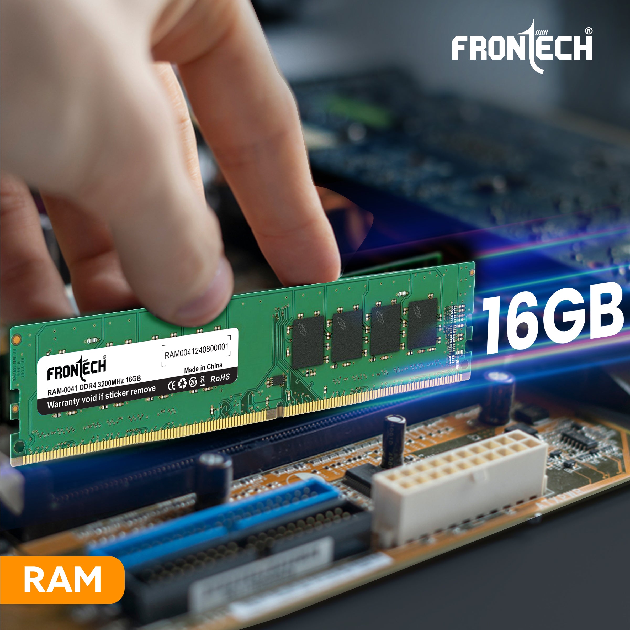 16GB DDR4 16 Chips 3200 MHz Desktop RAM Memory (RAM-0041)