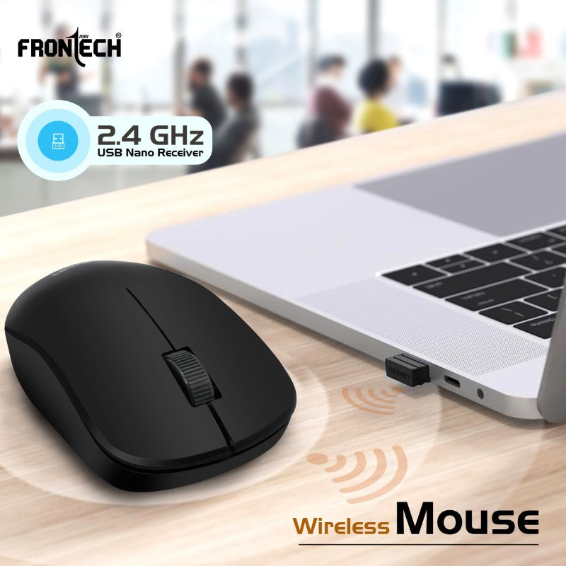 Wireless Mouse, 2.4 GHz with USB Nano Receiver, 1000 DPI (MS-0091)