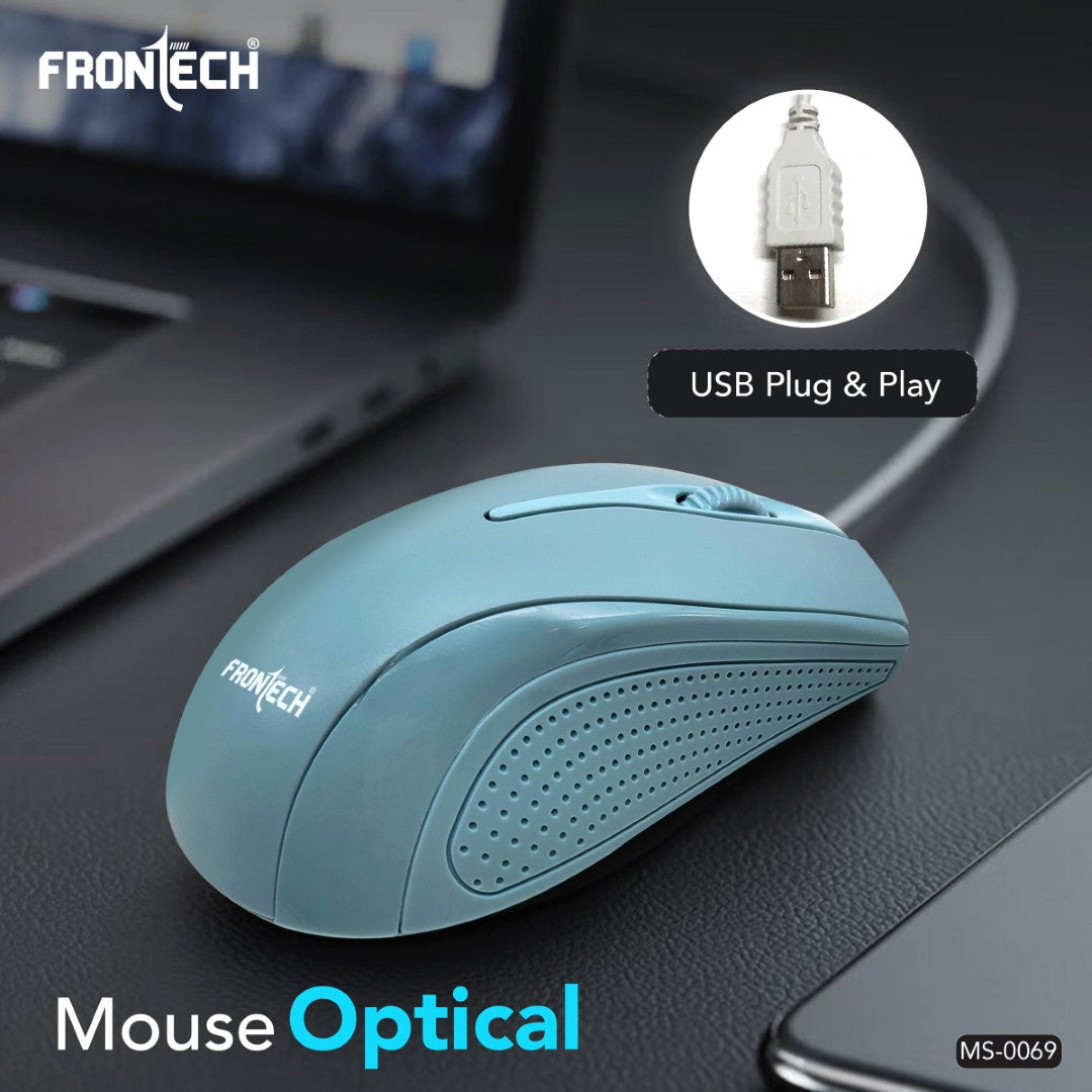 USB Wired Mouse | 1000 DPI, Plug & Play | PC/Laptop/Tablet (MS-0069)