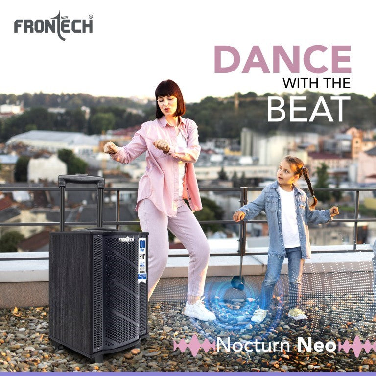 Nocturn Neo Trolley Speaker | 100W Sound | Wireless Mics | Multi-Input (SW-0225)