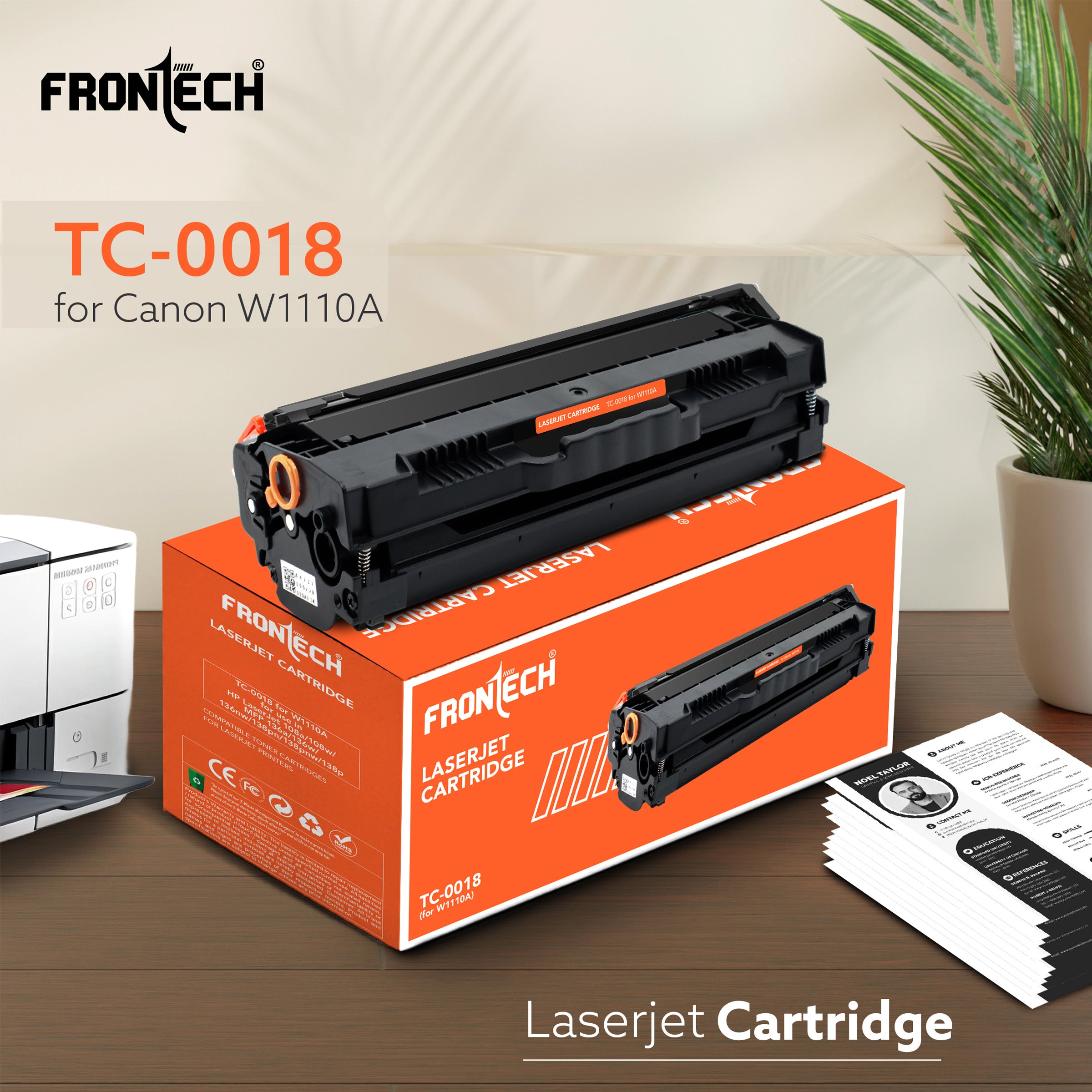 Frontech W1110A Toner Cartridge | Compatible with HP Laser 108 & MFP 136 Series (TC-0018)