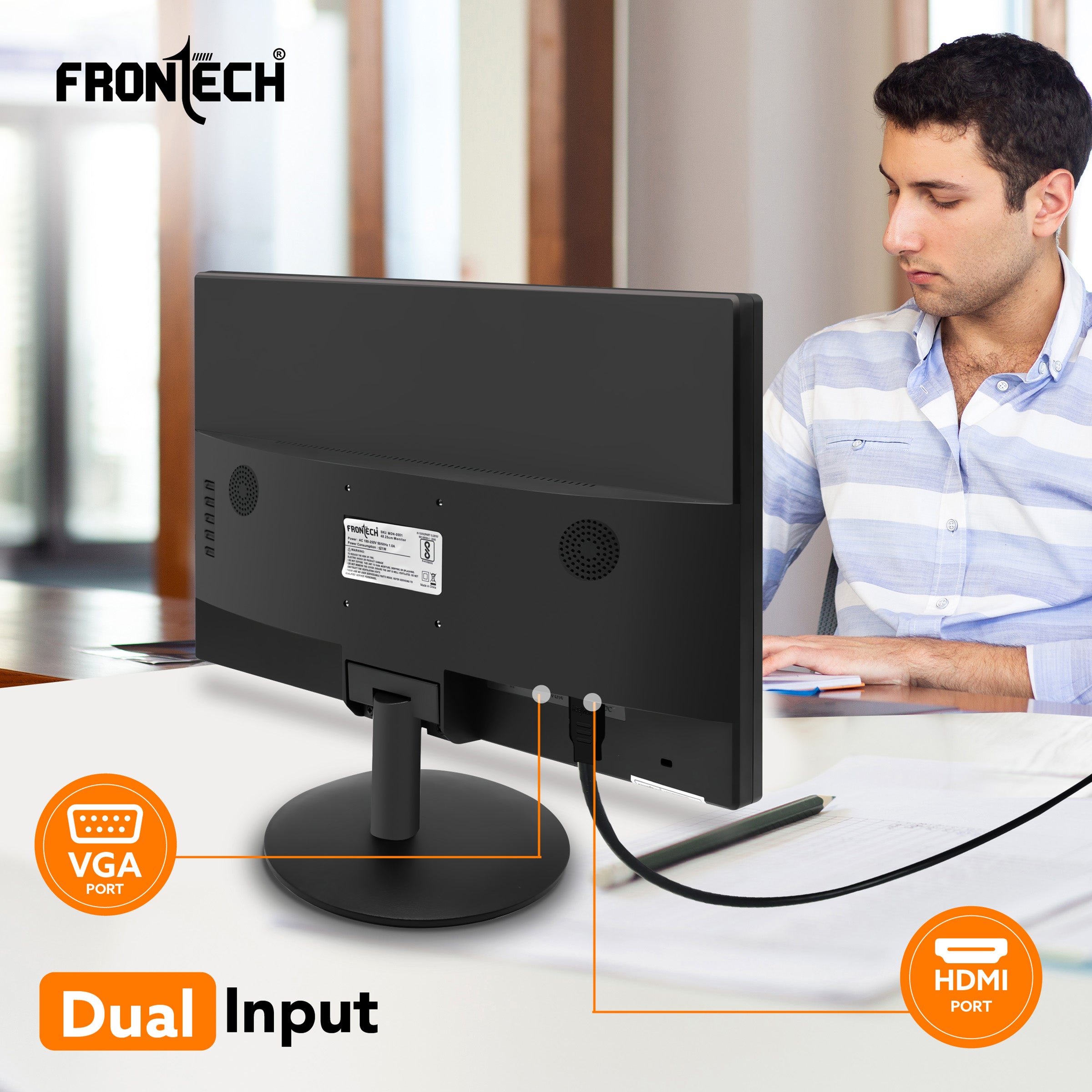 19'' HD LED Monitor | 75Hz, 1440x900 | Slim & Stylish (MON-0001)