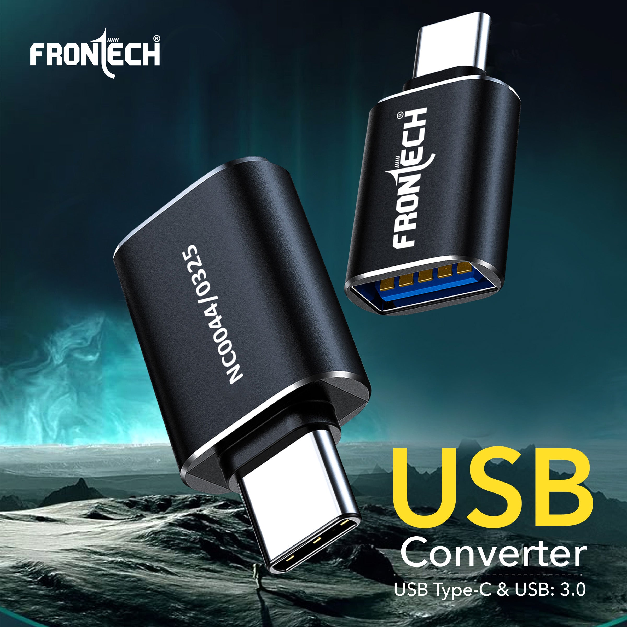 Frontech USB Converter USB 3.0 to Type C OTG Adaptor, 5Gbps High Speed Data Transfer, Thunderbolt to USB Adapter, Compatible for All Type C Devices,(NC-0044)