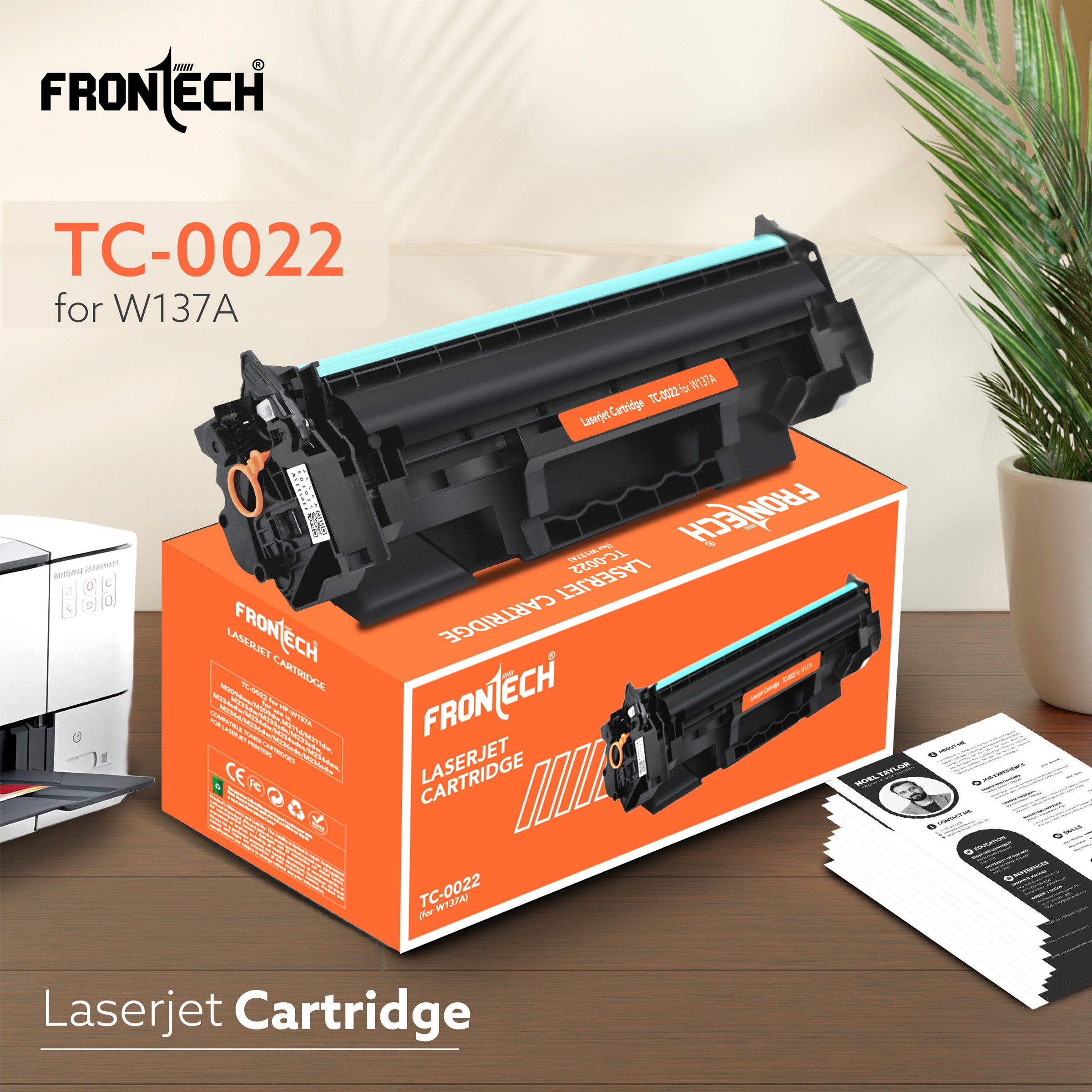 Frontech W137A Toner Cartridge | Compatible with HP LaserJet M209-M236 Series (TC-0022)