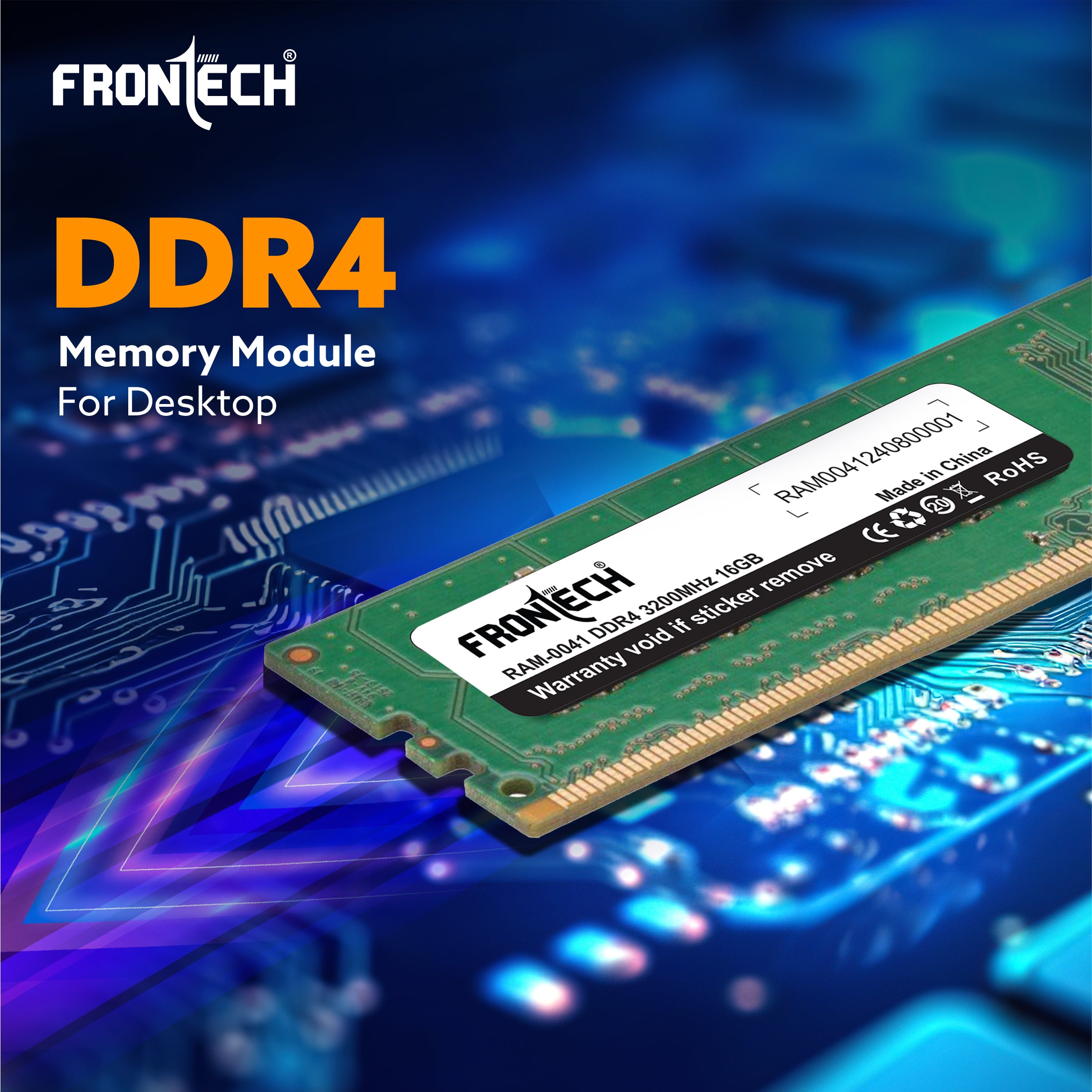 16GB DDR4 16 Chips 3200 MHz Desktop RAM Memory (RAM-0041)