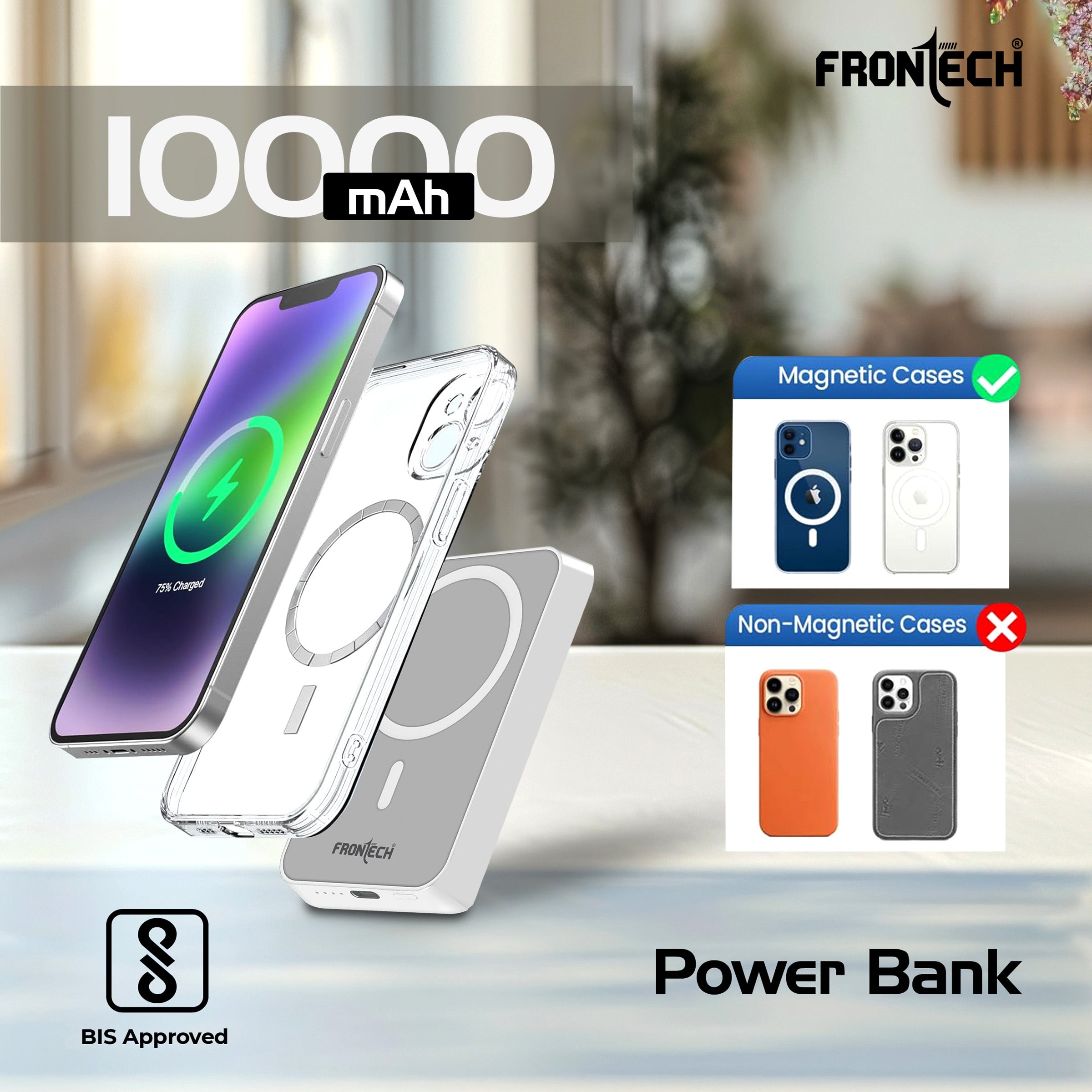 Wireless Magnetic Type-C 10000 mAh Power Bank (PB-0009)